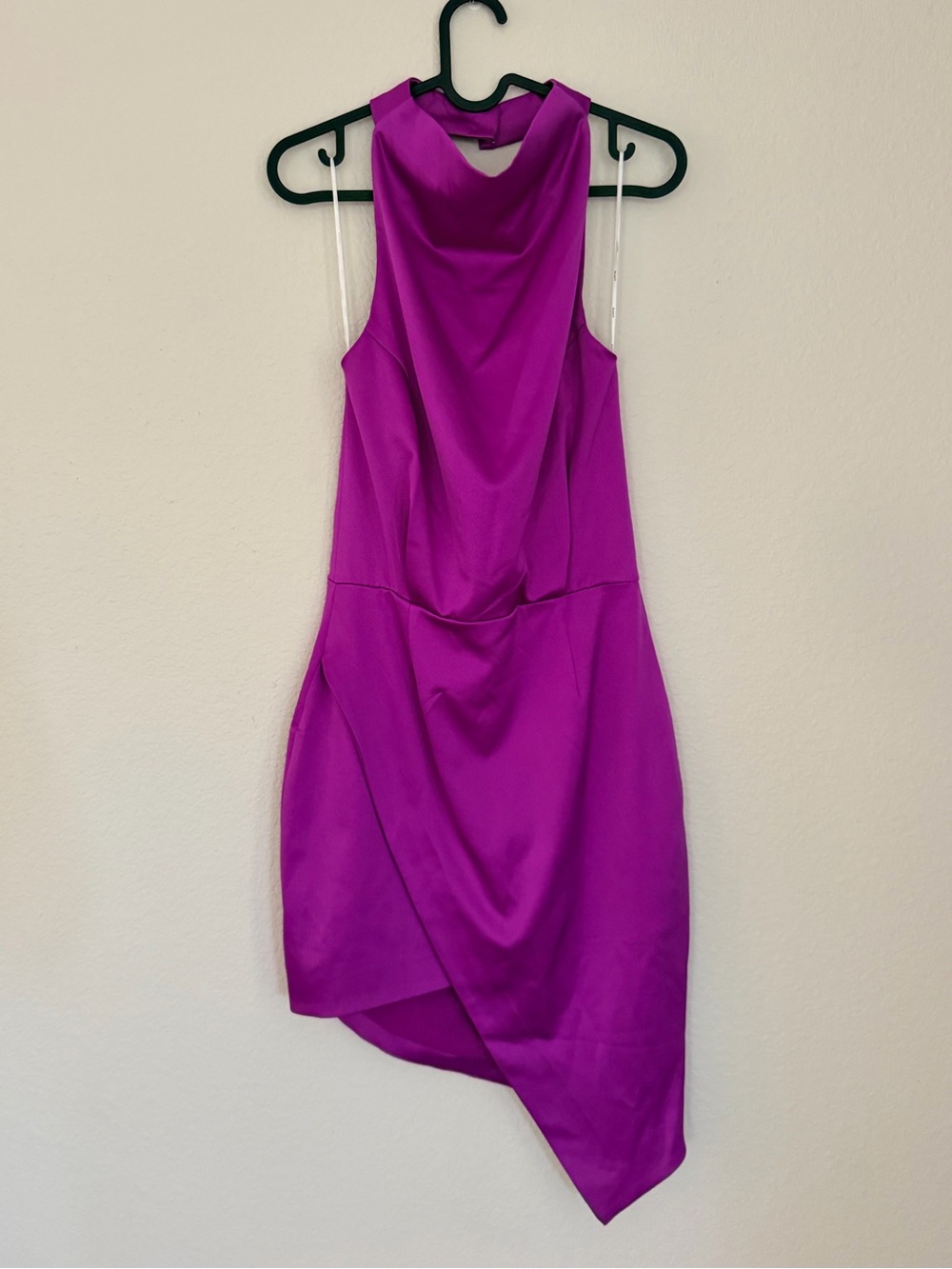 ELLIATT Camo Orchid Purple Halter Asymmetrical Dress S